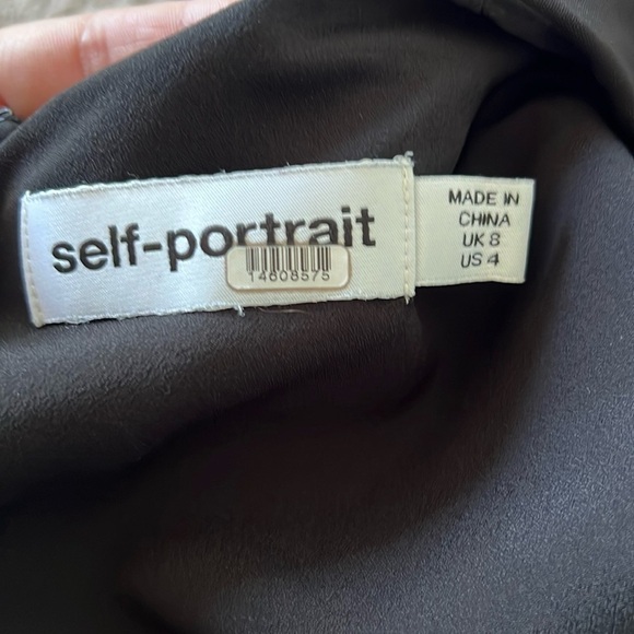 SELF-POTRAIT Black Puff Sleeve Dress - Picture 6 of 8